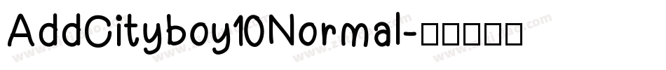 AddCityboy Normal字体转换